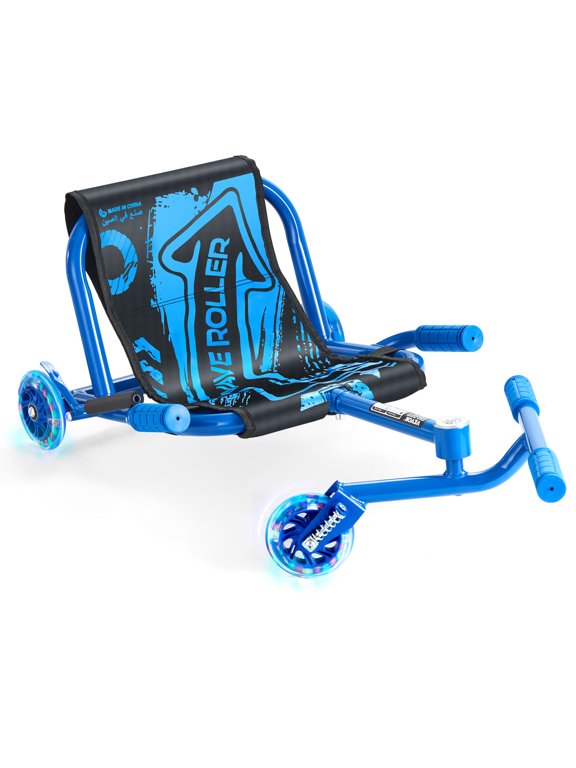 Ride on Scooter 132 lbs Swing Side-to-Side for Amazing Riding Blue, for Ages 4+, Powered by Zig-Zag Motion, Ride on Drifting Toy, with Adjustable Length, for Hard Surface, Indoor & Outdoor