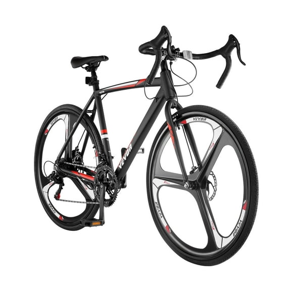 VEVOR Road Bike, 700C Wheels Racing Bike, SHIMANO 14 Speeds Drivetrain City Commuter Road Bicycle, Urban Adult Sport Bike with Lightweight Aluminum Alloy Frame, Drop Bar, Disc Brake, for Men Women