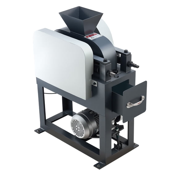 VEVOR Rock Crusher, 220V Double Roller Crushers,Industrial Shredder with 2.56x0.59 inch Dual Feed Inlets,1740RPM Speed Stone Grinder Rock Crusher, 1.5KW Electric Shatter Pulverizer, 860kg/h Crushing