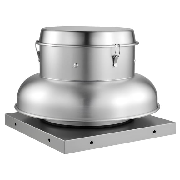 VEVOR Roof Exhaust Fan, Attic Vent Fan with High-Power Motor, 21 inch Fan Base Heavy-Duty Aluminum Alloy, Speed Control Adjustable Airflow 900/1500 CFM, Compact for Garage,Kitchen,Bathroom, Silver