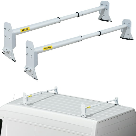 VEVOR Roof Ladder Rack Van Ladder Rack 46-68 in Adjustable 2 Bars 331 LBS Universal