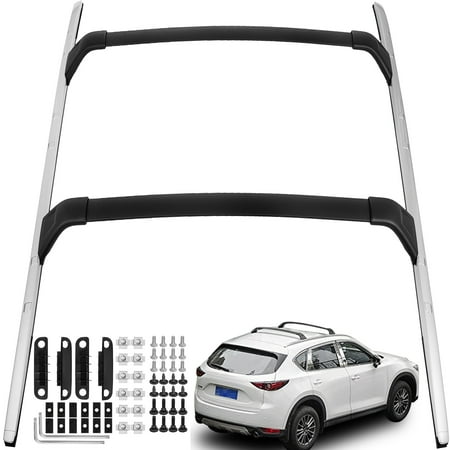 VEVOR Roof Rack Rail Crossbar Compatible with Mazda CX-5 2017 2018 2019 2021, 4 Pieces