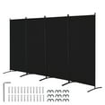 thumbnail image 1 of VEVOR Room Divider, 4 Panel Room Divider, Folding Privacy Screen and Portable Partition Divider for Room Separation, Freestanding Room Partitions for Office, Bedroom, Study, Black, 1 of 10