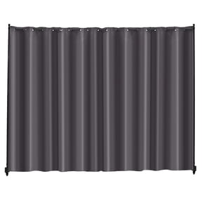 VEVOR Room Divider, Portable Panel Room Divider with Wheels Curtain Divider Stand, Freestanding Room Divider Privacy Screen for Office, Bedroom, Dining Room, Study, Gray