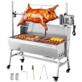 thumbnail image 1 of VEVOR Rotisserie Grill, 38W BBQ Outdoor Pig & Lamb Spit Roaster, Charcoal Spit Roaster with 132 LBS Load Capacity & 7-Level Height, Stainless Steel Electric Rotisserie Grill Kit for Camping Outdoor, 1 of 9