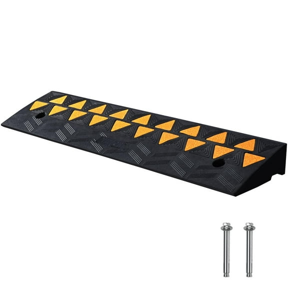 VEVOR Rubber Curb Ramp 1or2 Pack Rise Height Heavy-Duty 33069 lbs/15 T Capacity Threshold Ramps 39.4"x 9.8"x 3.7"