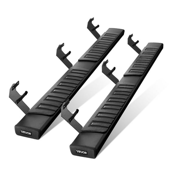 VEVOR Running Boards, 6 Inches Side Steps Compatible with 2015-2025 Ford F150 SuperCrew Cab, 2017-2024 Ford F-250 F-350 SuperCrew Cab, Black Textured Aluminum Alloy Nerf Bars, 500 lbs Load Capacity