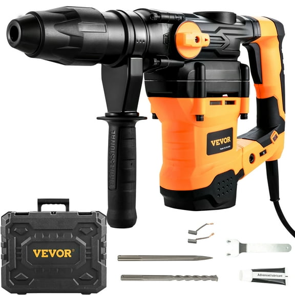 VEVOR 1-9/16 Inch SDS-Max Rotary Hammer Drill, 13Amp Corded Drills, Heavy Duty Chipping Hammers with Vibration Control & Safety Clutch, Electric Demolition Hammers Variable Speed, Power Tool