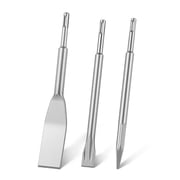 VEVOR SDS Plus Chisel Set, 3 pcs SDS Plus Rotary Hammer Drill Attachments, Includes Point, Flat, Angled Spade Chisels, Heat Treated 40Cr Alloy Steel, Sharp Edge for Demolition, Concrete and Brick