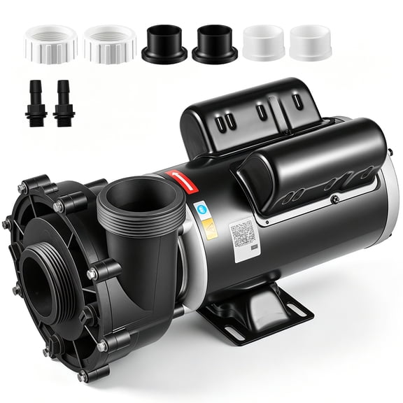 VEVOR SPA Pump 3HP Hot Tub Pump 2 Speed 48 Frame with 1.5" & 2" Port, 230V, 190 GPM High Speed & 90 GPM Low Speed, 90° Rotational Interface, SPA Bath Water Circulation, Compatible with OEM Models