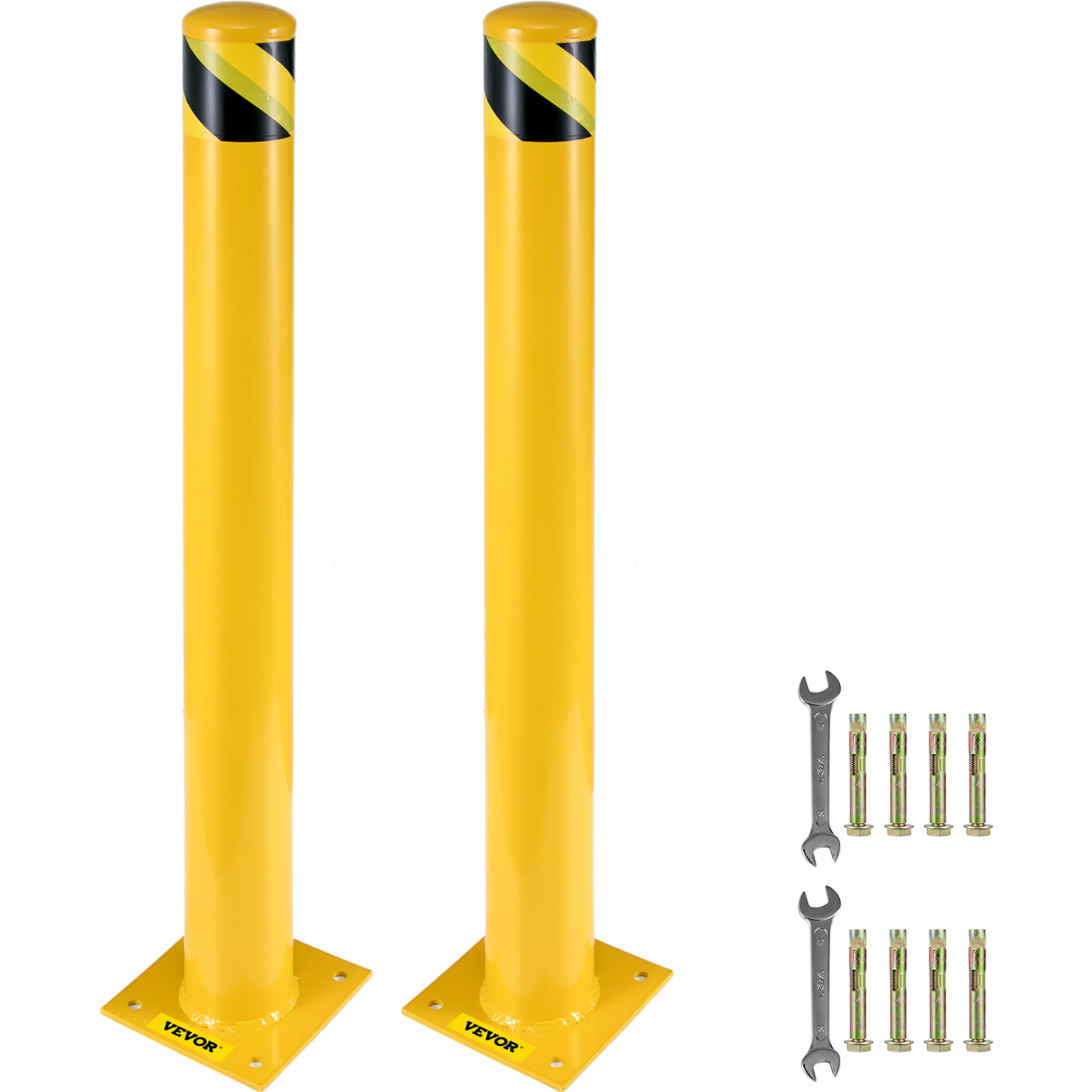 VEVOR Safety Bollard, 36 inch Height Bollard Post, 4.5 inch Diameter