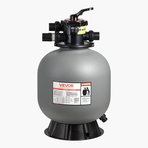 VEVOR Sand Filter, 20-Inch, 50 GPM Above Inground Swimming Pool Sand Filter System, with 7-Way Multi-Port Valve, Backwash, Rinse, Recirculate, Waste, Winter, Closed Modes, for Above In Ground Pools