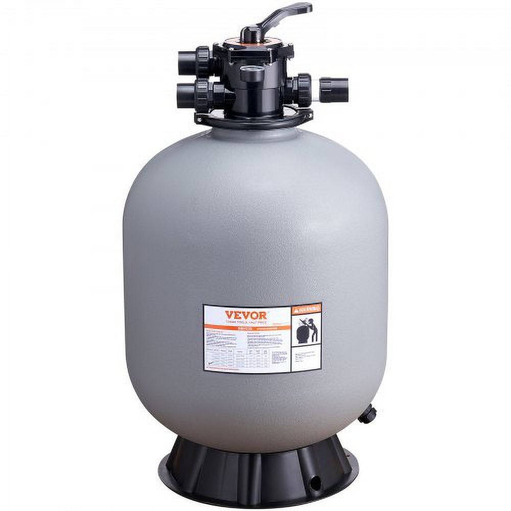 VEVOR Sand Filter, 24inch, Up to 65 GPM Flow Rate, Above Inground