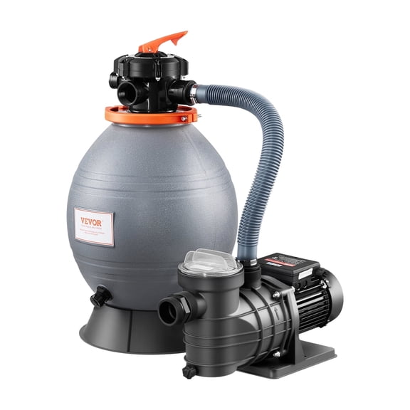 VEVOR 16in Sand Filter Pump for Above Ground Pool, 3500 GPH, 3/4 HP Swimming Pool Sand Filter Pump System,  6-Way Multi-port Valve & Strainer Basket, Easy Installation
