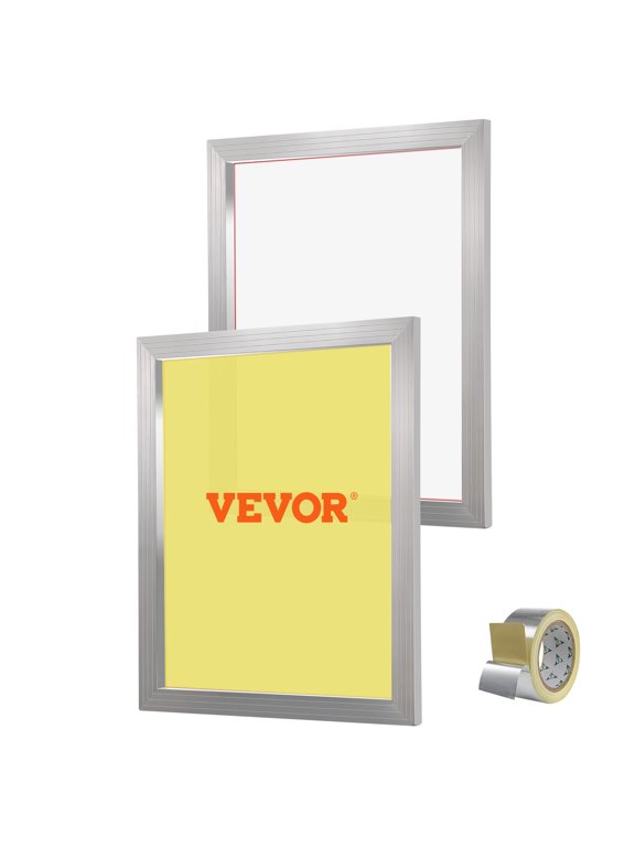 Screen Printing Kit, 2 Pieces Aluminum Silk Screen Printing Frames, 20x24inch Silk Screen Printing Frame with 230 Count Mesh,High Tension Nylon Mesh and Sealing Tape for T-shirts DIY Printing