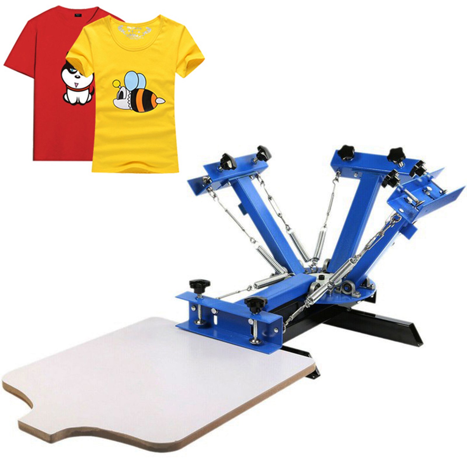 VEVOR Screen Printing Machine 4 Color 1 Station Screen Printing Press 21.7X  17.7 inch Silk Screen Printing for T-Shirt DIY Printing Removable Pallet -  Walmart.com