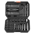 thumbnail image 1 of VEVOR Screw Extractor Set with Drill Bits, 49 Pieces, Easy Out Nut Bolt Extractors and Drill Bits, with Adapters, Solid Storage Case, Cr-Mo Steel for Removing Rounded, Broken, or Stripped Fasteners, 1 of 9