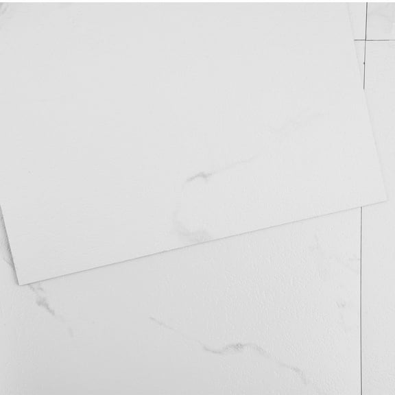 VEVOR Self Adhesive Vinyl Floor Tiles 12 x 12 inch, 50 Tiles 1.5mm Thick Peel & Stick, White Marble Texture DIY Flooring for Kitchen, Dining Room, Bedrooms & Bathrooms, Easy for Home Decor