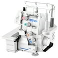 thumbnail image 1 of VEVOR Serger Overlock Sewing Machine, 1250 Stitches Per Minute, 3 and 4 Thread Capability, with LED Light and Strong Suction Feet, Heavy-Duty Metal Frame Sewing Machine for Various Fabrics, White, 1 of 9