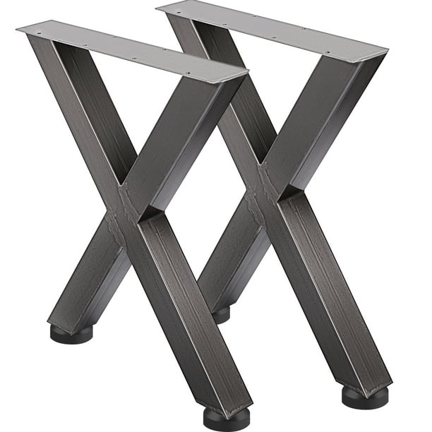 VEVOR Set of 2 Steel Table Legs, 28 Height 24 Wide, Heavy Duty 3.1 ...