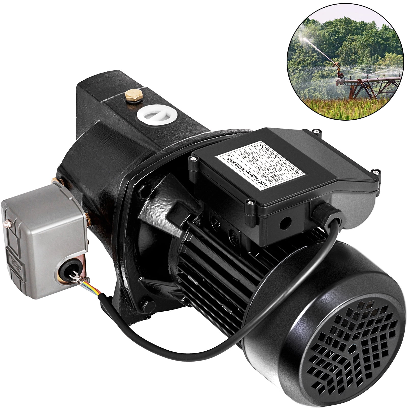 VEVOR Shallow Well Jet Pump with Pressure Switch 1HP Jet Water