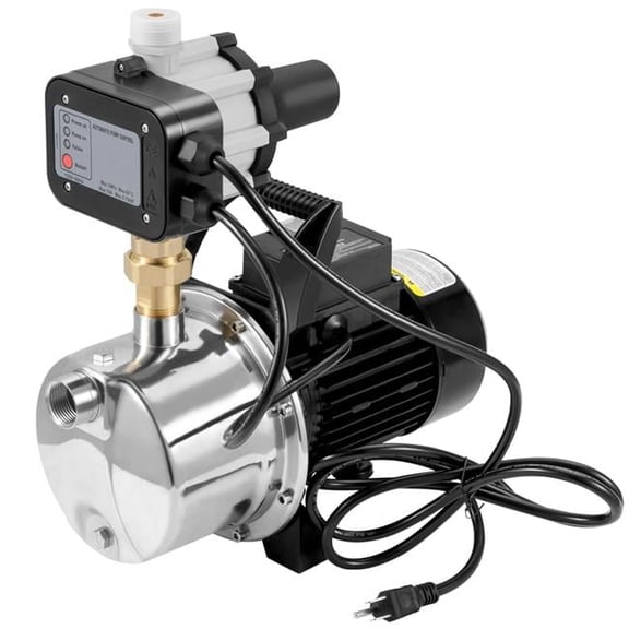 VEVOR Shallow Well Pump Portable Jet Pump w Auto Controller 1.5HP 1200GPH 164ft