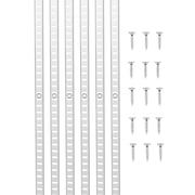 VEVOR Shelf Pilaster, 36.3-inch 6 Pack, Adjustable Shelf Brackets Stainless Steel Mortise Mount Pilaster Strip Standards with 24 Screws,Suitable for Wall Shelving System Cabinet Closet Organization