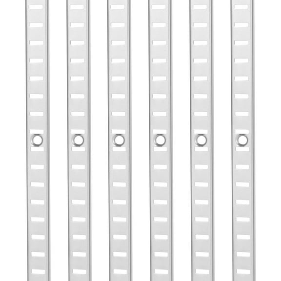 VEVOR Shelf Pilaster, 36.3-inch 8 Pack, Adjustable Shelf Brackets Steel Mortise Mount Pilaster Strip Standards with 32 Screws, Suitable for Wall Shelv