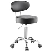 VEVOR Shop Stool with Backrest, Pneumatic Garage Seat/Work Stool with Wheels, 300 lbs Load, Adjustable Roller Creeper Seat, 360° Swivel Padded Workshop Stool