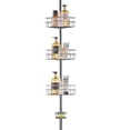 thumbnail image 1 of VEVOR Shower Corner Caddy Tension Pole, 39" to 125" High, Multi-Functional Shower Tension Pole with Strong Load-Bearing Tray, Rust-Proof Easy-to-Install Tension Pole, 1 of 9