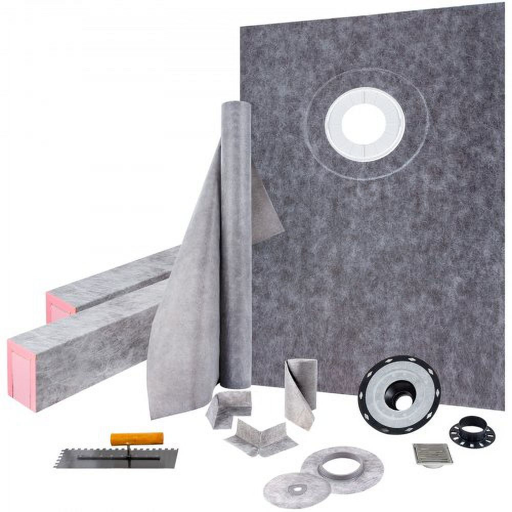 VEVOR Shower Curb Kit 38" x 60" Watertight Shower Curb Overlay with 4