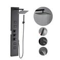 thumbnail image 1 of VEVOR Shower Panel Tower System with Rainfall Shower Head, 49 in Brushed Stainless Steel Shower Column, 4-Function Faucet, Wall-Mount Rain Massage System,with 4 Body Jets, Handheld,and Tub Spout, 1 of 10