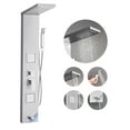 thumbnail image 1 of VEVOR Shower Panel Tower System with Rainfall Waterfall Shower Head, 53 in Brushed Stainless Steel Shower Column, 5-Function Faucet, Wall-Mount Rain Massage System with 2 Body Jet,Handheld,Tub Spout, 1 of 10