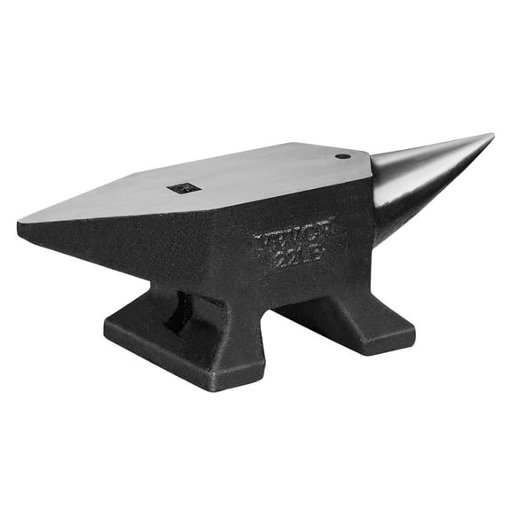 VEVOR Single Horn Anvil, 22Lbs Cast Steel Anvil, High Hardness Rugged Round Horn Anvil Blacksmith, Large Countertop and Stable Base, with Round and Square Hole