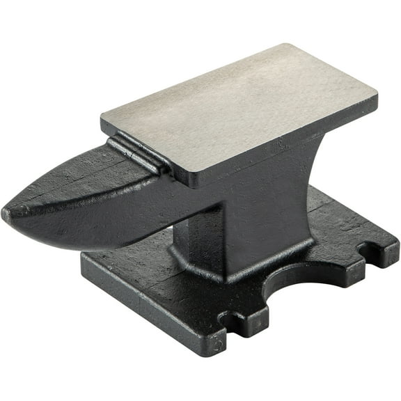 VEVOR Single Horn Anvil, 25 lbs(11kg) Cast Iron Anvil with 6.8 x 3.5 inch Countertop and Stable Base, High Hardness Rugged Round Horn Anvil Blacksmith, for Bending, Shaping