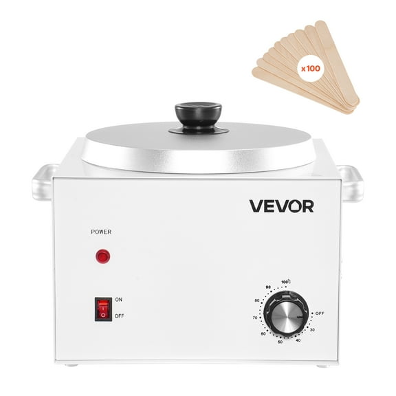 VEVOR Single Pot Wax Warmer, 3000ML 300W Professional Wax Warmer for Hair Removal, 32  - 212 Adjustable Electric Waxing Heater with 100PCS Waxing Sticks for Home Use, Beauty Salon, Spa