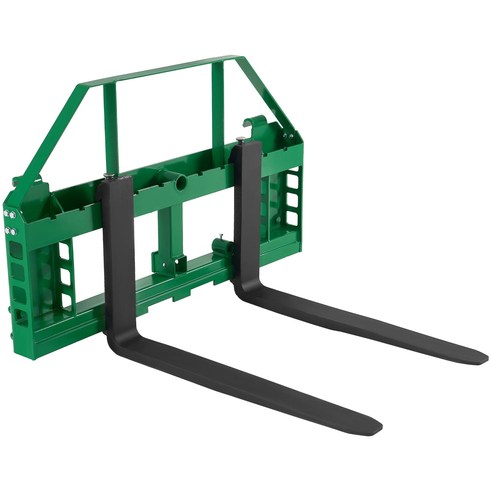 VEVOR Skid Steer Pallet Forks, 4000 lbs Rated Load Capacity, Pallet Fork Frame Attachment with 42-inch Pallet Forks Forklift Blades, 2-inch Hitch Receiver & Spear Sleeves, Fit for JD Tractors