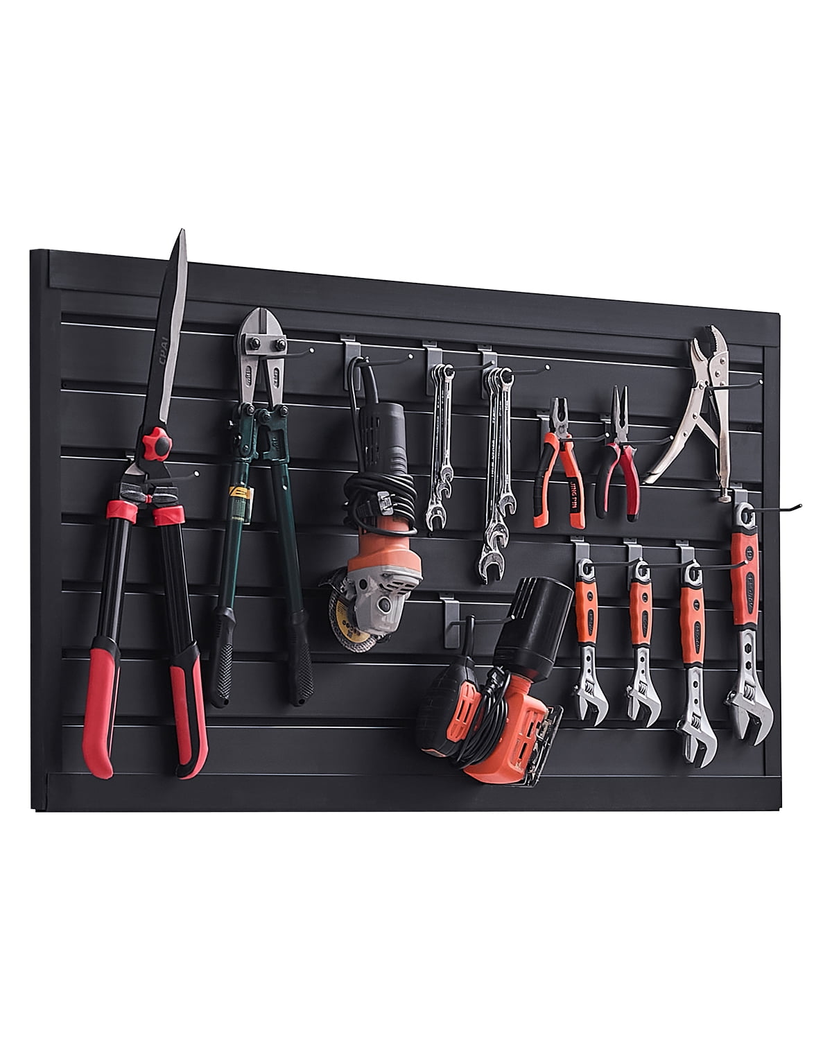 VEVOR Slat Wall Paneling, 2 x 4 ft, PVC Garage Slatwall with Modular Design,Black Slat Wall Easy-to-Install Adjustable Slatwall Panel with Coupling Structure & DIY Cutting,Fits for Storage & Display