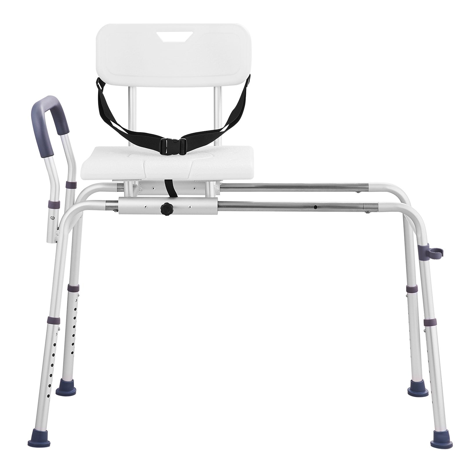 VEVOR Sliding Tub Transfer Bench Shower Chair with Cut Out Seat Reversible Backrest