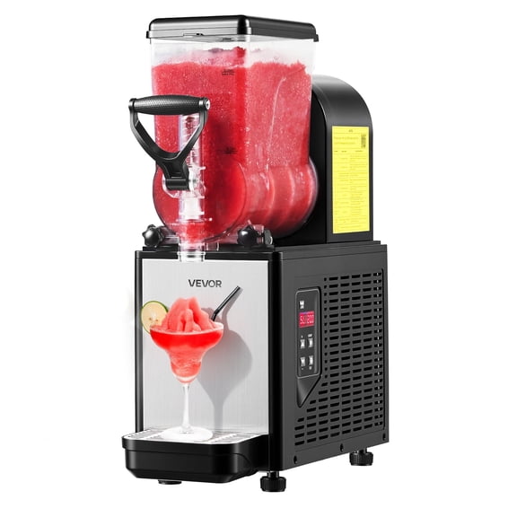 VEVOR Slushie Machine, 6L/1.6Gal Commercial Slushy Maker, Frozen Drink Maker with Self-Cleaning, Margarita Machine for Restaurants Bars Party for Slushie, Margaritas, Milkshake & More