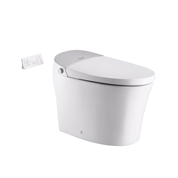VEVOR Smart Toilet, Air Drying, Elongated Smart Toilet with Heated Seat, Clean Nozzle and Auto Freshening System, Easy Operated Toilet with Remote Control & LED Digital Display, Fits for Bathrooms