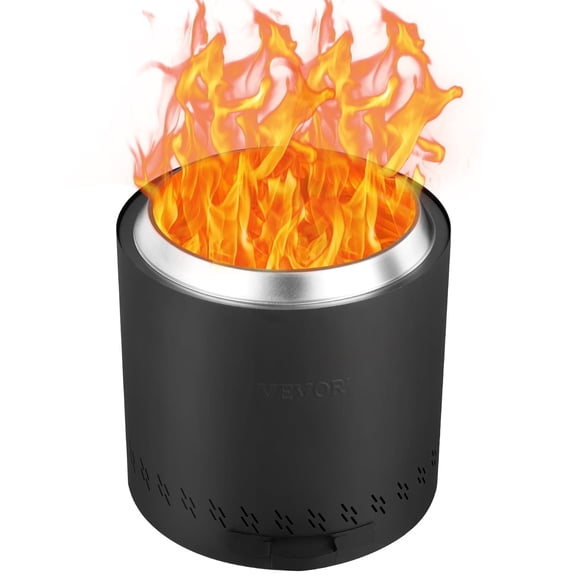 VEVOR Smokeless Fire Pit Stove Bonfire, H: 15.4 in x Dia: 15.7 in ,Wood Burning Fireplaces with Removable Ash Pan, SUS430 Stainless Steel Inner Portable Outdoor Firepit,for Outdoor Patio Camping