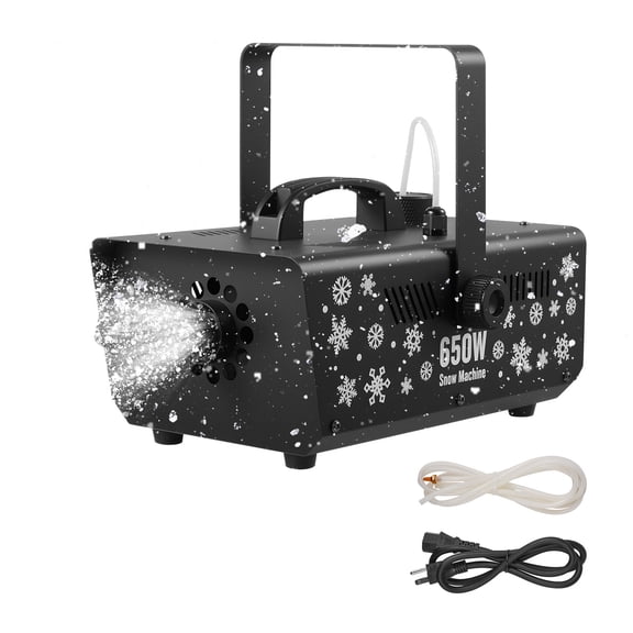 VEVOR Snow Machine, 650W Handheld/Hanging Fake Snow Maker, Snowmaking Machine with Portable Handle, Outdoor & Indoor Artificial Snowflake Maker for DJ Stage Parties Christmas Decor