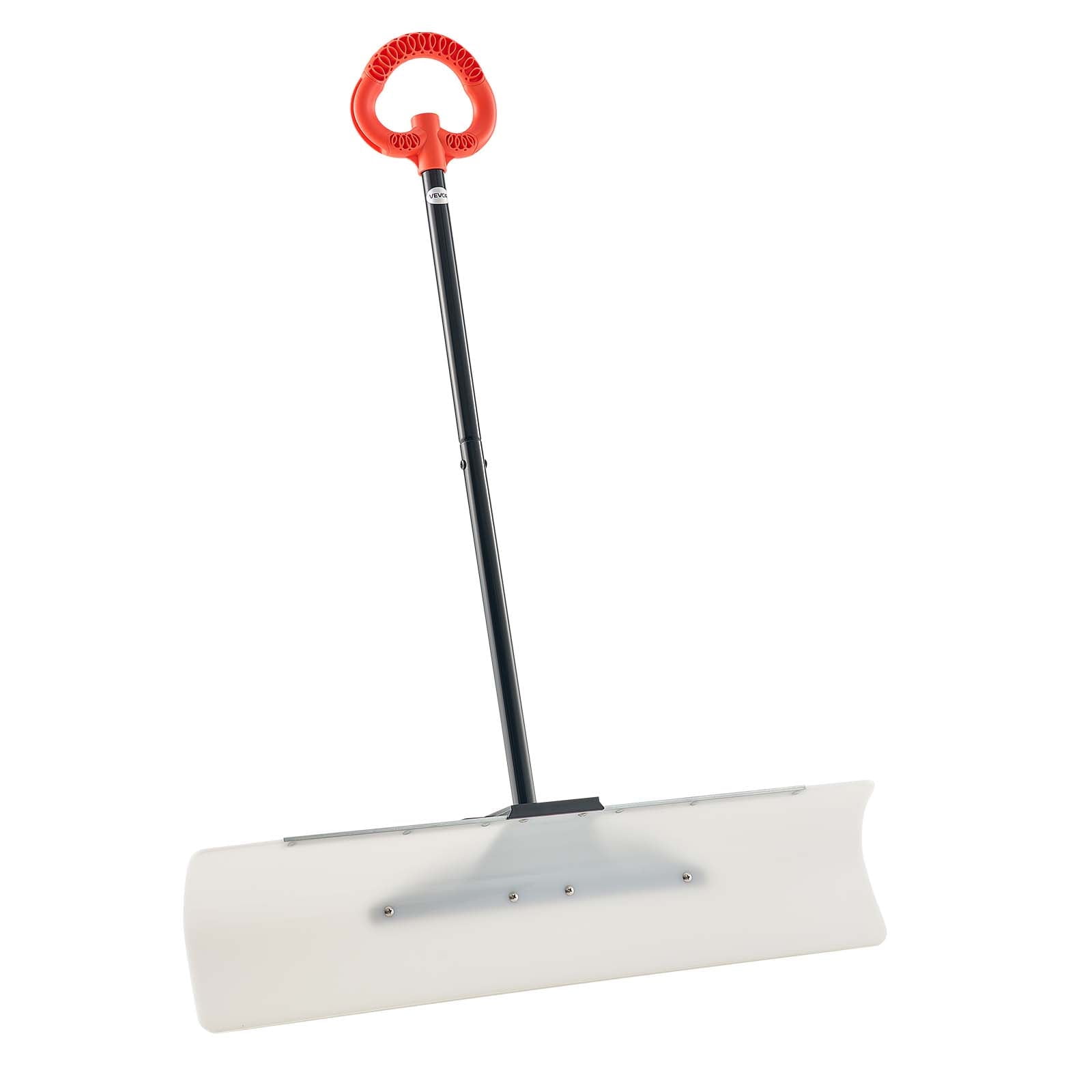 VEVOR Snow Pusher Shovel, 36 in Outdoor Snowplow Shovel with Ergonomic Grip, HDPE Plastic Blade, Winter Shovels with Segmented Handle, Metal Edged Strip,Portable Snow Removal Tool for Driveway Garden