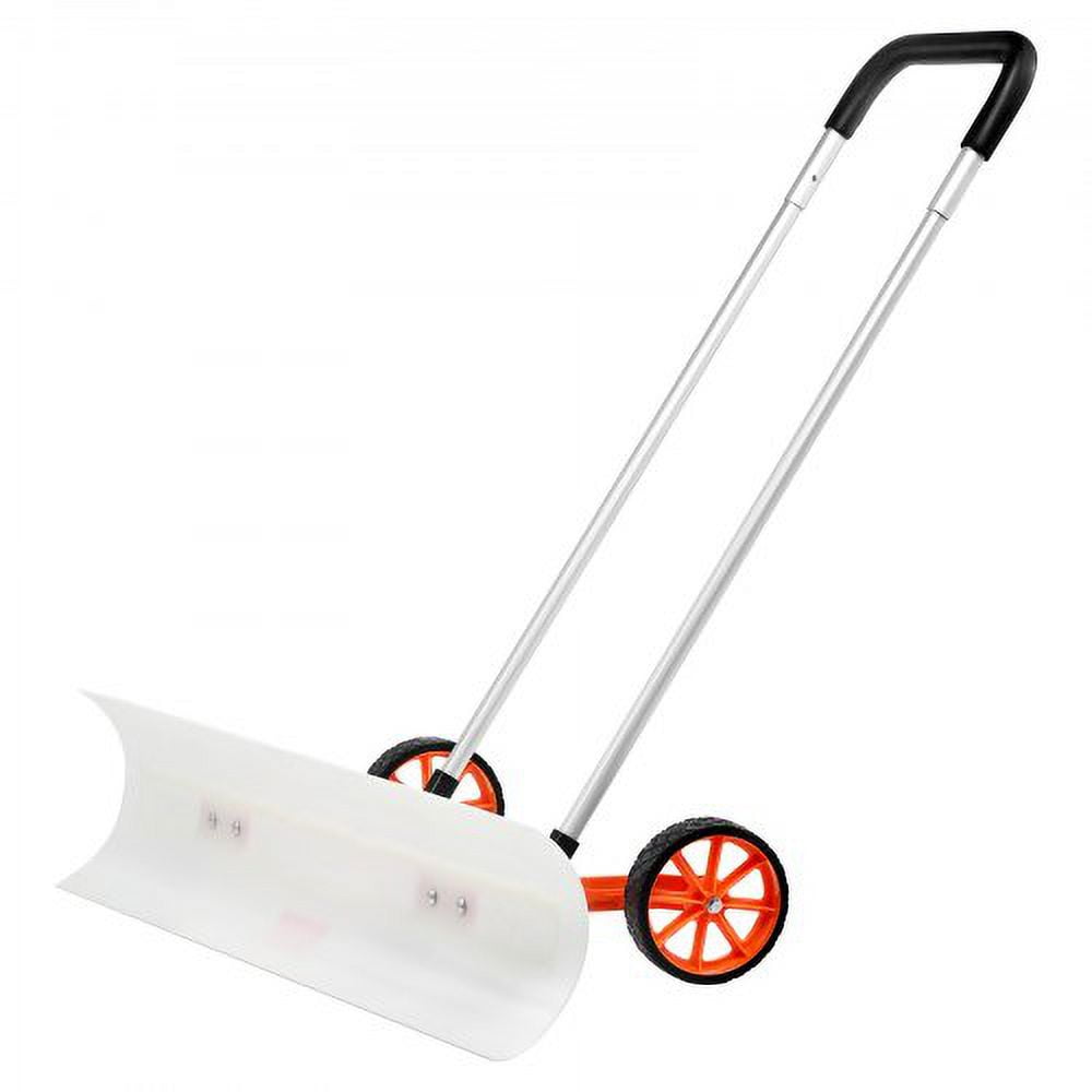 VEVOR Snow Shovel with Wheels, 37 inch Snow Shovel for Driveway, ABS