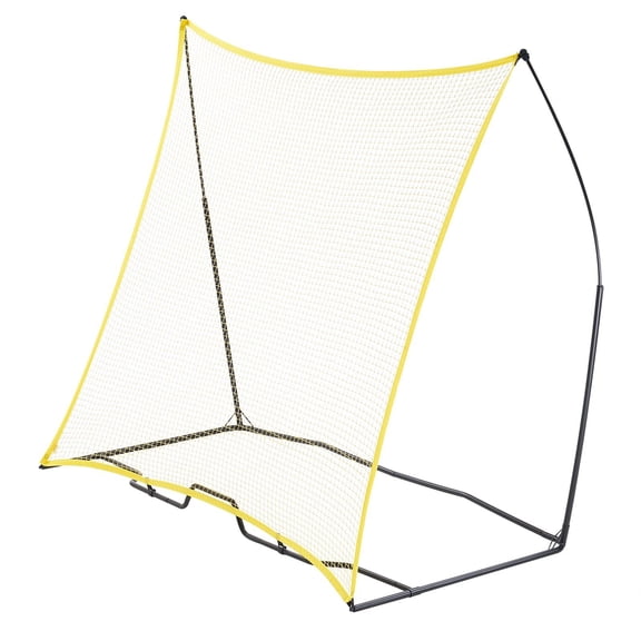 VEVOR Soccer Rebounder, Portable Soccer Trainer, 7x7FT Iron & Polyester Soccer Practice Equipment, Sports Football Rebounder Wall with Portable Bag, P
