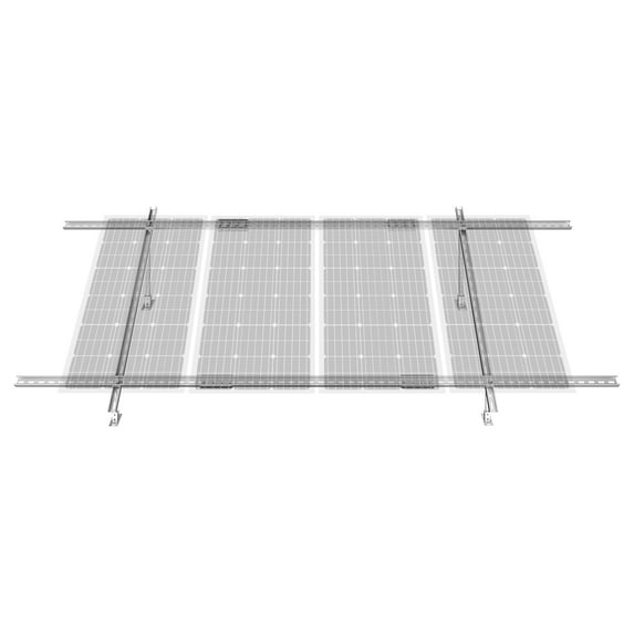 VEVOR Solar Panel Mounting Brackets, 30°-60° Adjustable Multi-Pieces Solar Panel Brackets for 1-4PCS Solar Panels, Carbon Steel Ground Mount Solar Panel Stand for Farms, RVs, Boats, Off-Grid System