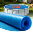 thumbnail image 1 of VEVOR Solar Pool Cover, 24 ft Round Pool Bubble Cover, 16 Mil Pools Solar Blanket with Bubble & PE Material, Daytime Heat Absorption, Nighttime Heat Retention, Heat Retaining Solars Covers, Blue, 1 of 9