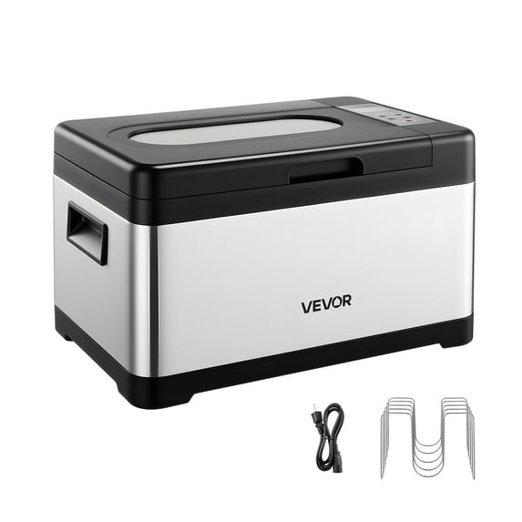 VEVOR Sous Vide Cooker, 800W Sous-Vide Machine, Suveed Cooking Machine with LED Digital Display, Glass Lid, Precise Temperature & Timer Control, for Family & Friends, All-in-One Sous Vide Pot
