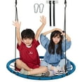 thumbnail image 1 of VEVOR Spider Web Saucer Swing,40 Inch Round Swings for Kids Outdoor, 750lbs Weight Capacity Saucer Tree Swing, Stable Woven Rope Swing Seat with Tree Hanging Straps and Adjustable Multi-Strand Ropes, 1 of 9